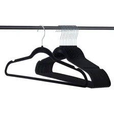 Kit 10 Cabides Veludo Antideslizante Slim Adulto Preto Foto mini 4