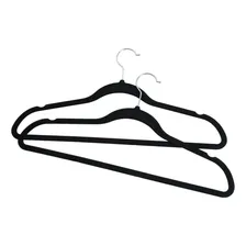 Kit 10 Cabides Veludo Antideslizante Slim Adulto Preto Foto mini 2