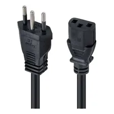 Kit 10 Cabo De Força Energia Tripolar Pc/impressora/monitor 110/220v Foto  mini 1