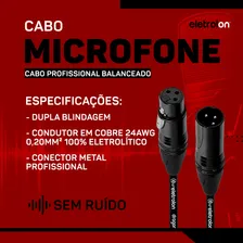 Kit 10 Cabo De Microfone Balanceado Xlr Macho X Xlr Femea 5m Foto mini 2