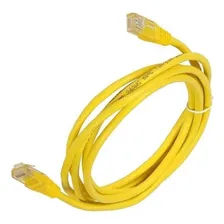 Kit 10 Cabo De Rede Rj45 Cat5e Patch Cord 1 Metro Amarelo Foto mini 1