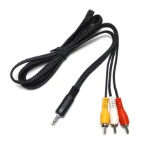 Kit 10 Cabo P2 4c + 3 Rca Niquel (g/v/a/a) 1,5m Mxt Atacado. Cor Preto Foto mini 1