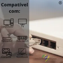Kit 10 Cabo Rede Patch Cord Cat6 100% Cobre 20 CentÃmetros Foto mini 4