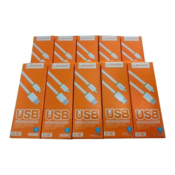 Kit 10 Cabos micro-usb V8 reforçado Carregamento E Dados Atacado Foto 1