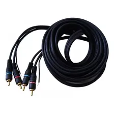 Kit 10 Cabos Rca 5 Metros Plug Banhado A Ouro Foto mini 3