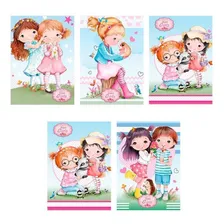 Kit 10 Caderno Girls 96 Folhas Brochurão Costurado Capa Dura Foto  mini 1