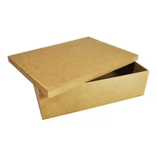 Kit 10 Caixa Retangular Tampa Sapato 30x20x9 Mdf Madeira Cor Cru Foto mini 3