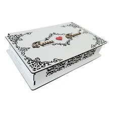 Kit 10 Caixas 27x17x5 Casamento Convite Padrinhos Mdf Cor Branco Foto mini  2