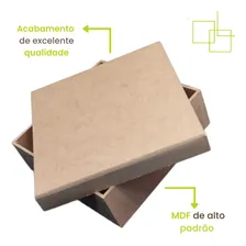 Kit 10 Caixas De Mdf Cru Tampa Sapato 10x10x5 Foto mini 4