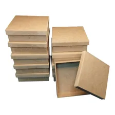 Kit 10 Caixas De Mdf Cru Tampa Sapato 10x10x5 Foto mini 1