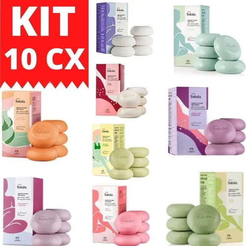 Kit 10 Caixas De Sabonete Tododia Natura Barra Sortido Foto 1