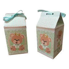 Kit 10 Caixas Milk Personalizadas Urso PrÃncipe Verde - Ursi Cor Verde-claro Foto mini 1