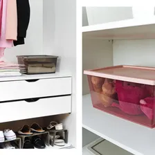 Kit 10 Caixas Organizadoras Com Trava 30l Cristal Ordene Cor Transparente Liso Foto mini  3