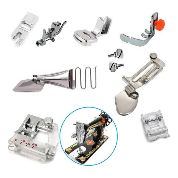 Kit 10 Calcador Aparelho Máquina Costura Doméstica Reta Foto 1