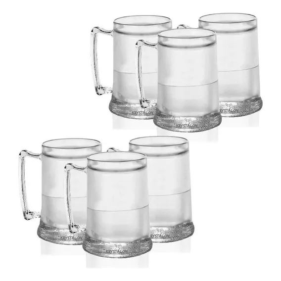 Kit 10 Canecas Gel Congelante 400ml Transparente Acrílico Ps Foto 1
