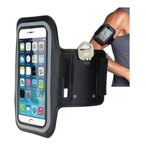 Kit 10 Capa Braço Suporte Braçadeira Celular Corrida Atacado Cor Preto Foto 1