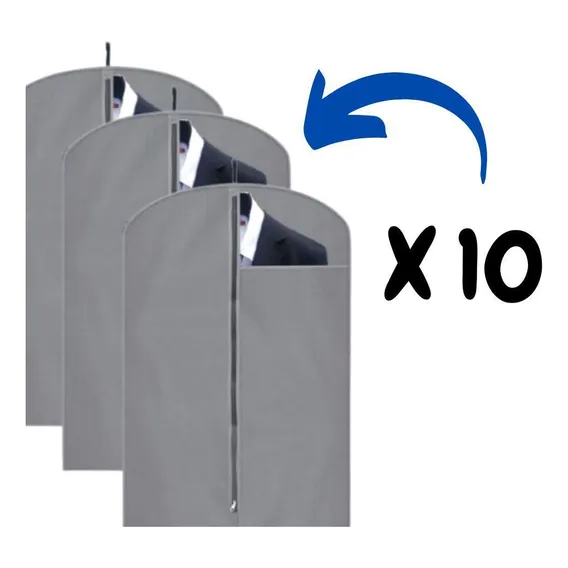 Kit 10 Capa Para Terno Organizador De Roupas Com Visor Foto 1