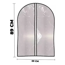 Kit 10 Capa Protetora De Roupa Terno Vestido Com Zíper Cor Transparente Foto mini 2