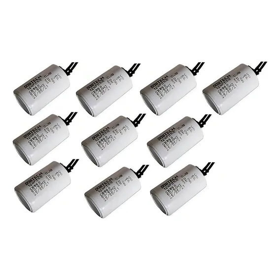 Kit 10 Capacitor Motor 12uf 250vac 2 Fios Portão Eletrônico Foto 1