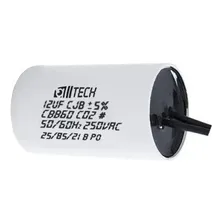 Kit 10 Capacitor Motor 12uf 250vac 2 Fios Portão Eletrônico Foto mini 4