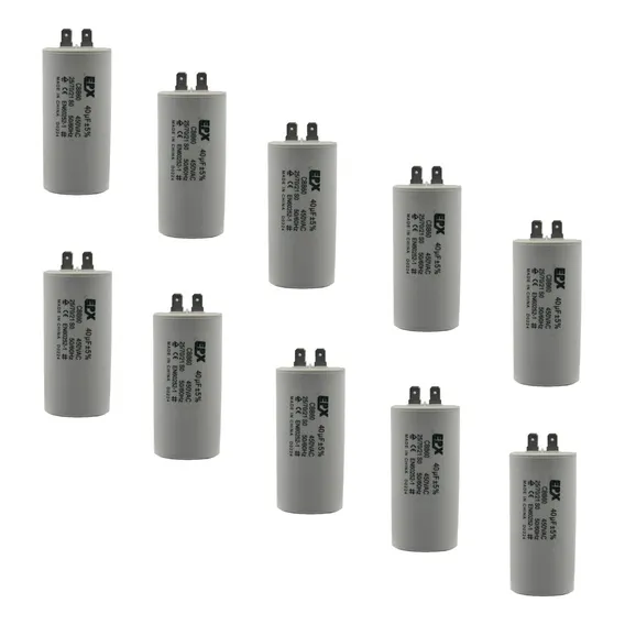 Kit 10 Capacitor Permanente 40uf 450v Epx (c/terminal) Foto 1