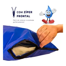 Kit 10 Capas Almofada C/ Zíper 45cm Azul Impermeavel Atacado Foto mini 3