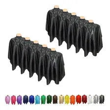 Kit 10 Capas De Corte Barbeiro Cabeleireiro Zíper 10 Capas Pretas Foto  mini 1