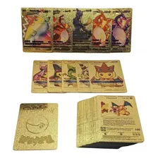Kit 10 Cartas Pokemon Folha De Ouro Douradas Edicao Limitada Foto mini  2