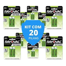 Kit 10 Cartelas Pilha Recarregavel Aa 1500 Ciclos - Rayovac Foto mini 1
