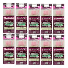 Kit 10 Cartelas Sabiki Pesca Marine Sports N°6 Cor Rosa Foto mini 1