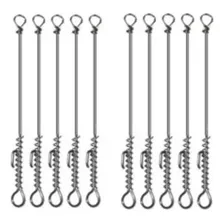 Kit 10 Castor Empate Encastoador Aço Inox RÃgido 20cm Barão Foto mini 1