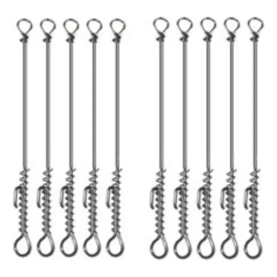 Kit 10 Castor Empate Encastoador Aço Inox RÃgido 20cm Barão Foto 1
