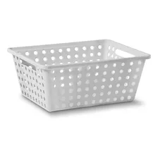 Kit 10 Cesta Organizadora Cesta Grande Cozinha-armario Cor Branco Foto mini 1