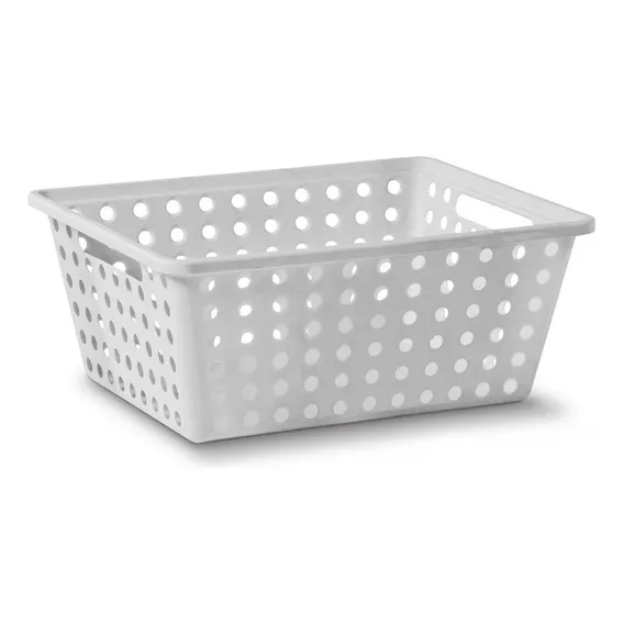 Kit 10 Cesta Organizadora Cesta Grande Cozinha-armario Cor Branco Foto 1