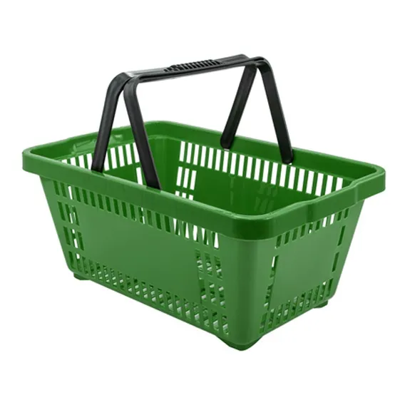 Kit 10 Cestinhas Plásticas P/ Supermercado 18 Litros Verde Foto 1