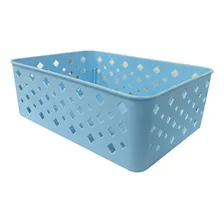 Kit 10 Cesto Multiuso Organizador Premium Azul 123organizei Foto mini  2