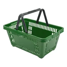 Kit 10 Cestos Compras 16l Plástica D100 Verde Supermercado Foto mini  3