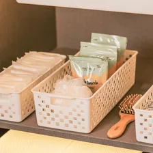 Kit 10 Cestos Organizadores Cozinha Casa Quadratta Branco Foto mini 2