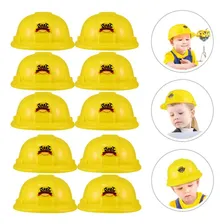 Kit 10 Chapéu Capacete Construtor Operário Festa Aniversario Foto mini 1
