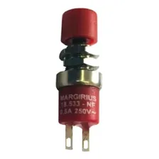 Kit 10 Chave Botao Pushbolton Na Vermelho 18533 Margirius Foto mini 1