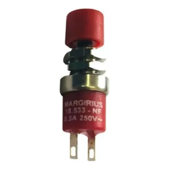 Kit 10 Chave Botao Pushbolton Na Vermelho 18533 Margirius Foto 1