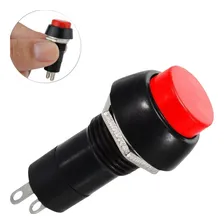Kit 10 Chave Botão Push Button Pbs-11b Vermelha Sem Trava Foto mini 3