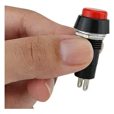 Kit 10 Chave Botão Push Button Pbs-11b Vermelha Sem Trava Foto mini 2