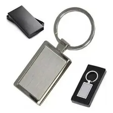 Kit 10 Chaveiro Retangular Inox 8x3,4 Cm - Caixinha Foto mini 1