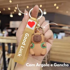 Kit 10 Chaveiros Capivara De Borracha Silicone Sortidos Cor Marrom-claro Foto mini 3