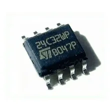 Kit 10 Ci Eeprom 2.5 5.5v 32k 4kx8 Soic8 2 Wire I2c 24c32wp Foto mini 2