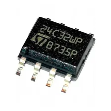 Kit 10 Ci Eeprom 2.5 5.5v 32k 4kx8 Soic8 2 Wire I2c 24c32wp Foto mini 1