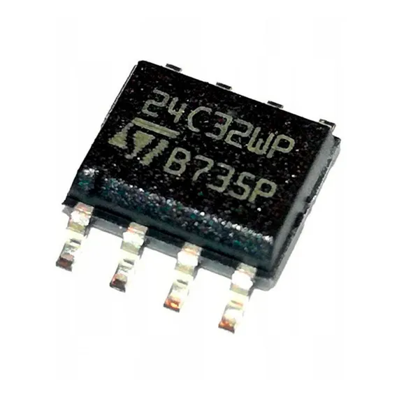 Kit 10 Ci Eeprom 2.5 5.5v 32k 4kx8 Soic8 2 Wire I2c 24c32wp Foto 1