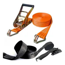 Kit 10 Cinta Catraca Carga 3 Toneladas 50mm 10m Amarração Cor Preto Foto mini 2