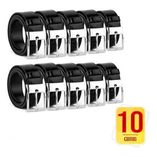 Kit 10 Cintos Sociais Masculino Dupla Face De Atacado Cor Preto Tamanho 125 Foto mini 3